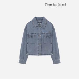 [정상가-259000원][Thursday Island] 레빗 자수 데님 자켓(T236MJK301W)