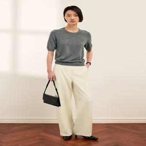 소프트 라운드넥 하프 니트 SSKPOQ12520