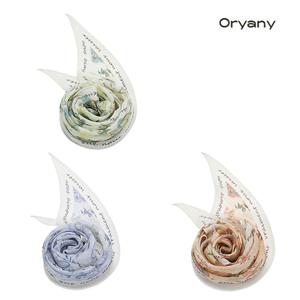 26SS 모달실크린넨 플로르 로장지 스카프