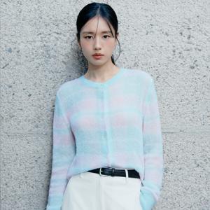 [미리주문10%]셀렙샵 에디션 26SS  알파카 혼방 체크레이어드 가디건