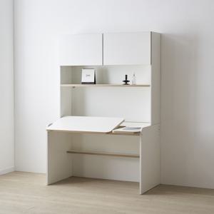 로넌 화이트 1200 각도높이조절책상세트 플랩도어형