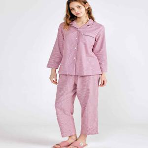 와코루 따뜻한 면 기모 트윌원단 여성 파자마 잠옷 WPAA501W