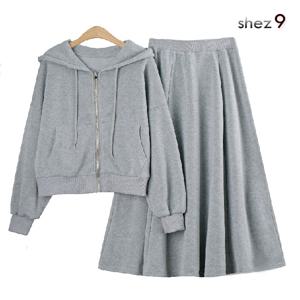 [2종SET]지누 기모 스커트 셋업