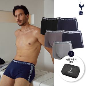 토트넘 공식 남성 컴포트 드로즈 팬티 5종 세트+파우치 T4UD901XZZ1