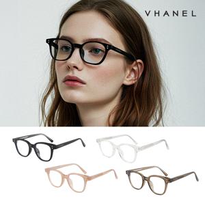 [최초가 160,000원]  패션 뿔테 안경 블루라이트차단 VN8000CO 블랙 카키 피치 투명