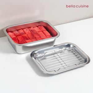 연마제 없는 에센셜 스텐 밧드 소형 3종 세트 직사각 트레이