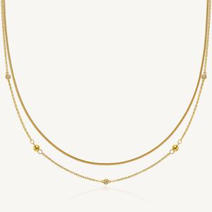 브릴리언트 레이어드 목걸이 24K 순금 6.6g