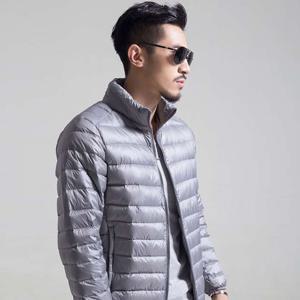 가을 겨울 봄 초경량 오리털 남성 패딩점퍼 그레이
