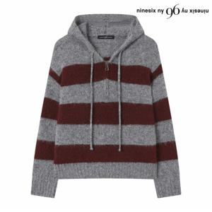 정상가 79000원 ㅣ후드 반집업 단가라 긴팔 니트 (NP4KT005L0)