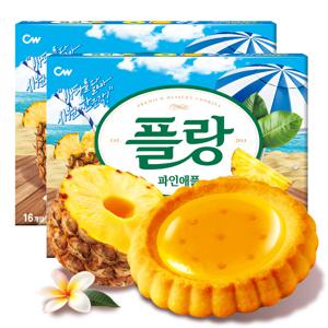 청우 플랑 파인애플 쿠키 160g(16개입)X2