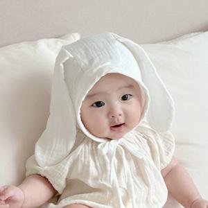리뗀클로르 바니거즈햇 아기토끼거즈햇 신생아귀달이비니모자 화이트