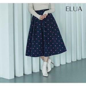 도트 스커트_네이비