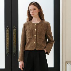 [정가138000] 노카라 포켓 세미 크롭 자켓 VLJAX2141