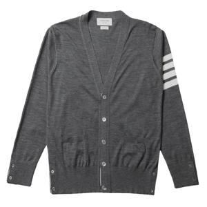 파인 메리노 울 4바 크루넥 가디건 미디엄 그레이 MKC002A Y1014 038