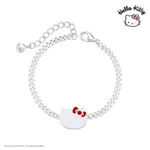 [각인상품] 헬로키티주얼리 시그니처 실버 에나멜 미아방지 팔찌 HLBR366W