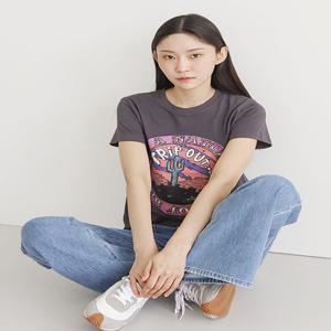 [최초가 45000원] 유타 프린팅 빈티지 티셔츠