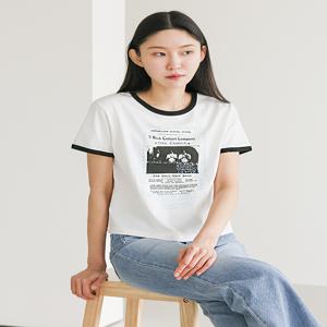 [최초가 45000원] 링거 프린팅 티셔츠