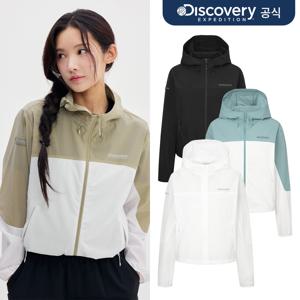 프레시벤트 여성 컬러블럭 크롭 바람막이 4종 택1