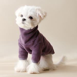 [쁘띠도그] 후리스후드목폴라_겨울 강아지옷/애견티