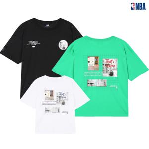 남녀공용 엔비에이 뒷판 빅전사 반팔 티셔츠 N222TS032Z