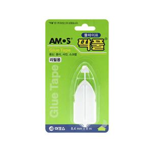 딱풀 풀테이프 리필 8.4x8M 아모스