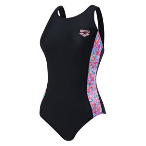 아레나 와일드 플라워 여성 실내 원피스 U백 수영복 A5SL1PL42 BLK