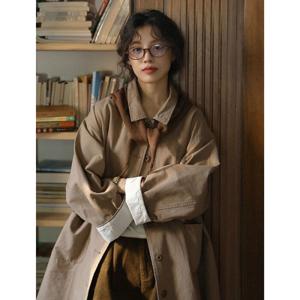 [브리치] 제로투올샵 / 봄 가을 복고풍 롱 트렌치 코트 여성코트 브라운