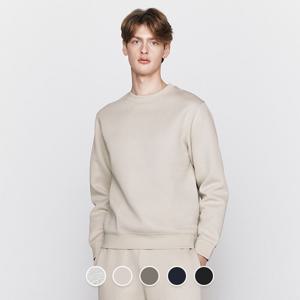 남성 봄 오버핏 라운드넥 솔리드 무지 면 테리 맨투맨 티셔츠 026511