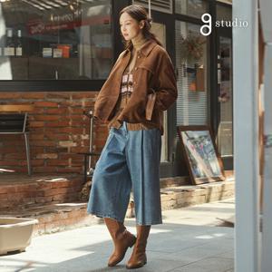 25FW 유럽산 슬링키 롱 버뮤다 데님팬츠