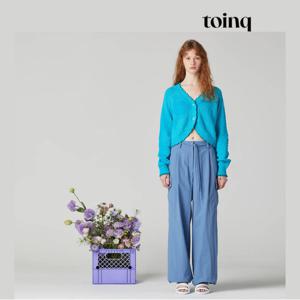 [toinq] 스칼럽 리브드 크롭 가디건(T230MCD909W)