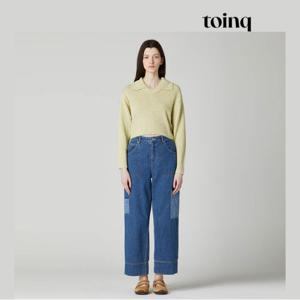 [toinq] V넥 카라 크롭 풀오버(T230MSW903W)