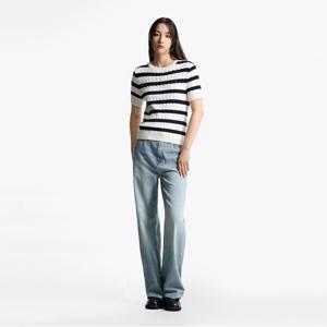 케이블 크루넥 반팔 스웨터 (T22F6KTO030WT20FG)