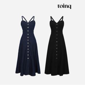 [toinq] 슬림핏 데님 원피스 (T239MOP903W)