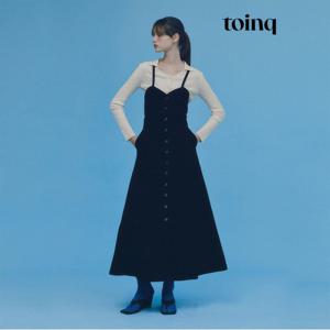 [toinq] 슬림핏 블랙데님 원피스(T239MOP907W)