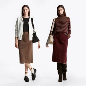 코듀로이 미디 스커트 2종 택1 (T22F7WSC506WL1)