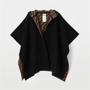 FF 리버시블 울 캐시미어 케이프 JFQ056