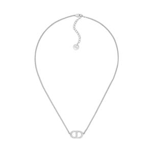 MUST IT_디올 쁘띠 CD 네클리스 실버 피니쉬 메탈 화이트 크리스탈 N2241WOMCYD001