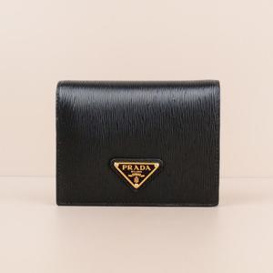 MUST IT_ 비텔로무브 삼각로고 여성 반지갑 블랙 1MV204 2DDU F0002