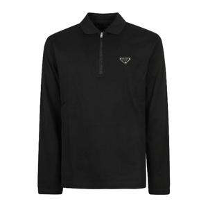 MUST IT_ 남성 삼각로고 박시핏 PK긴팔티 블랙 UJL59B1YR4F0002