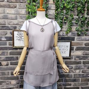 [브리치]  / 애쉬 쉬폰 끈나시 블라우스 랩 스커트 세트