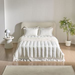 SK_마카롱 프릴 침구 세트(이불+패드+베개커버2)