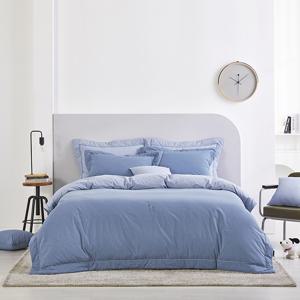 홈]고밀도 엘리트 블루 슈퍼싱글/퀸/킹세트[이불커버+패드+베개커버]