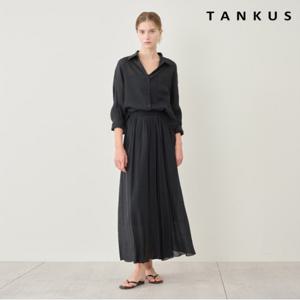 정상가 119,000원 페미닌 루즈핏 긴팔 셔츠 롱 스커트 셋업 (TX2OP022L0)