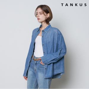 정상가:119,000원 ㅣ 스팽글 포인트 데님 긴팔 셔츠 (TX3BL016L0)