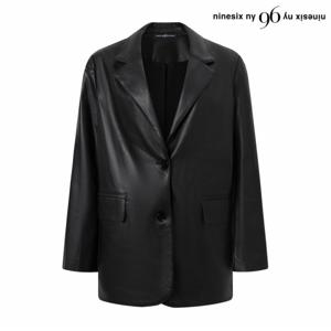 정상가:209,000원 ㅣ 스트릿 레더 오버핏 카라넥 자켓 (NP3JK014L0)