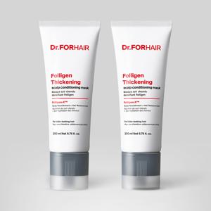 [닥터포헤어] 두피영양 탈모완화 트리트먼트 폴리젠 씨크닝 스칼프 컨디셔닝 마스크 200mlX2