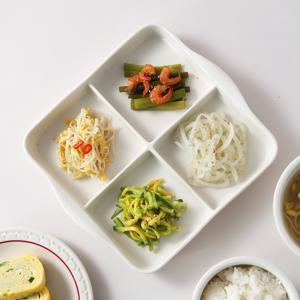 시라쿠스 쉐난고 카디날 찬기 그릇 사각 4칸 나눔접시 21.7cm