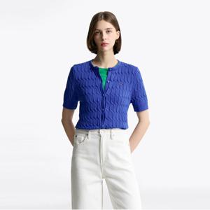 [온라인단독] 타미힐피거 케이블 반팔 가디건 (T22F1KCD060WT3C8P)