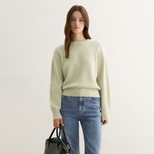 정가 98,000원 앙고라 울 라운드넥 니트