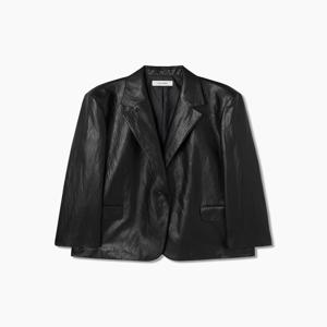 싱글 버튼 레더 자켓 SWWJKQ12040